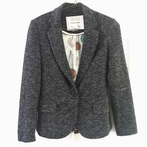ANTHROPOLOGIE | Cartonnier Black Tweed Jacket (XS)